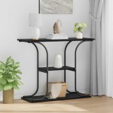 vidaXL Masă de consolă Stejar negru 101 x 35 x 80.5 cm Lemn compozit
