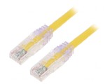 Patch cord galben 1m TX6 PLUS U/UTP LSZH 24AWG