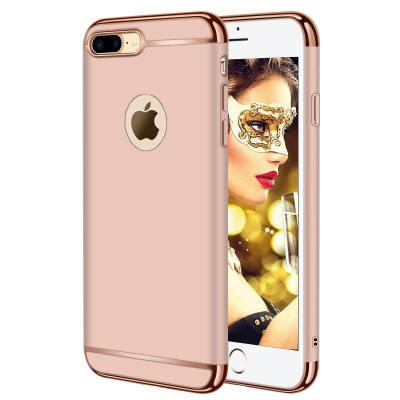 Husa telefon Apple Iphone 8 Plus ofera protectie 3in1 Ultrasubtire Lux Rose Gold Matte foto