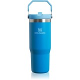Stanley IceFlow&trade; Flip Straw Tumbler sticlă inoxidabilă pentru apă Azure 890 ml