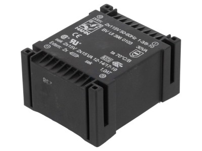 Transformator &amp;icirc;ncapsulat PCB 30VA foto