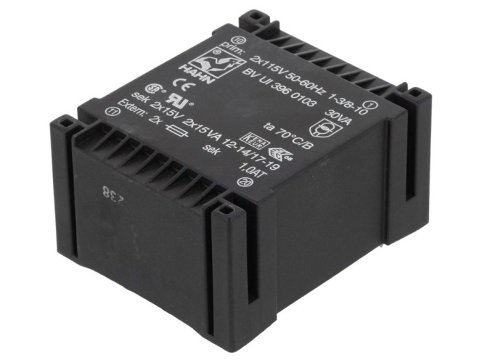 Transformator &icirc;ncapsulat PCB 30VA