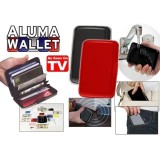 Cumpara ieftin Portofel Carduri Aluma Wallet 1+1 GRATIS, Aluminiu, Rezistent la Socuri, Accesorii Dama, Buzunare Multiple, Siguranta Carduri