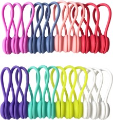 Legaturi de rasucire Rsable cu magnet puternic pentru impachetarea ?i organizarea cablurilor, cabluri pentru ca?ti, cabluri de incarcare USB, breloc p foto