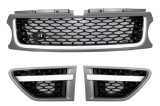 Ansamblu Grila Centrala si Grile Laterale Land Range Sport Facelift L320 (2010-2013) Autobiography Look Platinum Black Edition Performance AutoTuning, KITT