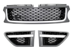 Ansamblu Grila Centrala si Grile Laterale Land Range Sport Facelift L320 (2010-2013) Autobiography Look Platinum Black Edition Performance AutoTuning