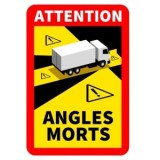 Cumpara ieftin Autocolant Camion Unghi Mort &bdquo;Angles Morts&rdquo; &ndash; 25 x 17 cm