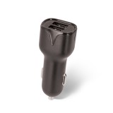 Incarcator Auto 2.4A cu 2 Porturi USB (Negru) Setty