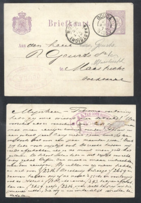 Netherlands 1879 Postcard Postal stationery Maastricht DB.466 foto