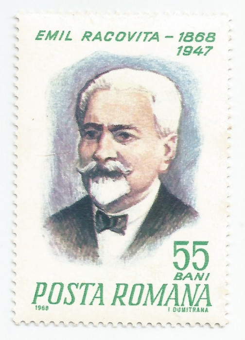 Rom&acirc;nia, LP 676/1968, Centenarul nașterii lui Emil Racoviță, MNH