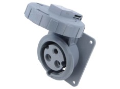 Conector alimentare AC trifazat IP&amp;S AMP 32A soclu mamă 3 pini IP69K