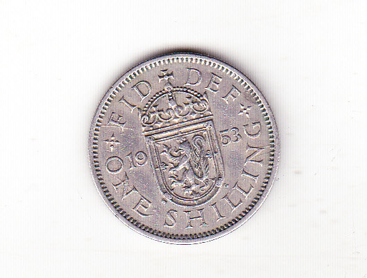 bnk mnd Marea Britanie Scotia 1 shilling 1953