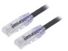 Patch cord U/UTP Cat6 LSZH Negru 1m