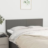 VidaXL Tăblii de pat, 2 buc., gri &icirc;nchis, 72x5x78/88 cm, textil
