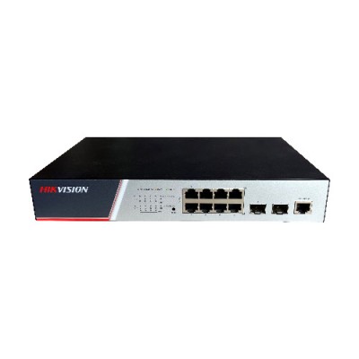 Switch 8 porturi PoE Gigabit, 2 porturi SFP Gigabit, Management - Hikvision DS-3E2510P SafetyGuard Surveillance foto