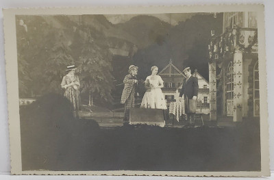 SCENA DIN OPERETA &amp;#039;&amp;#039; LA CALUL BALAN &amp;#039;&amp;#039; , CARTE POSTALA ILUSTRATA , IANUARIE , 1935 foto