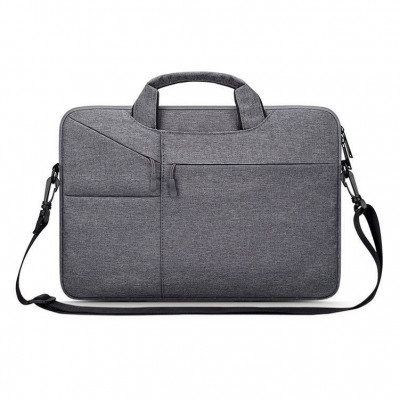 Geanta Tech-Protect Pocketbag pentru Laptop de 15-16 inch Gri Inchis foto