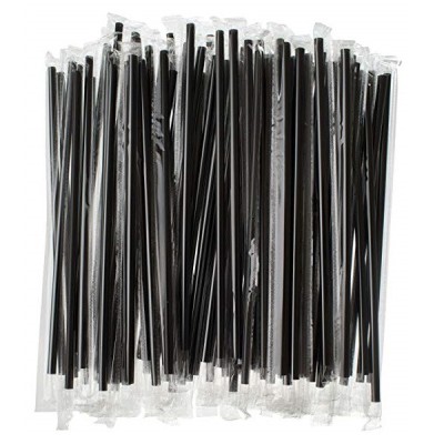 Set 1000 Paie Negre Flexibile Ambalate Individual in Folie, PP, Reutilizabile, 240x5mm foto