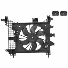 GMV radiator electroventilator Dacia Duster, 20, Motorizare 1, 5 Dci 62/79/81kw Euro 4; 1, 6 16v 77kw 4x4 Diesel/Benzina, dimensiune 385mm; 2+2 pini,