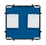 Modul &icirc;ntrerupător touch dublu Pulsar NS 10A, mecanism electronic 230V pentru două circuite iluminat, montaj &icirc;ncastrat doze CEE60, fiabil modern