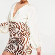 Rochie mini cu imprimeu zebra