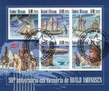 Guineea-Bissau 2018, Mari Exploratori: Roald Amundsen, Coliță, Timbru Străin tematic, Explorare Polară
