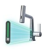 Robinet Chiuvetă Leziter Mara Multifuncțional Cromat Digital 360&deg; Extensibil