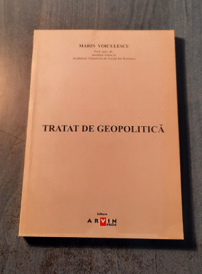 Tratat de geopolitica Marin Voiculescu cu autograf foto