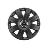 Set 4 Capace Roti 15 inchi (R15) Cosmos Negru, Compatibile cu Mazda