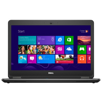 Laptop DELL, LATITUDE E7440, Intel Core i7-4600U, 2.10 GHz, HDD: 256 GB, RAM: 8 GB, video: Intel HD Graphics 4400, webcam foto