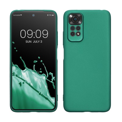 Husa kwmobile pentru Xiaomi Redmi Note 11/Redmi Note 11S, Silicon, Verde, 58651.170 foto