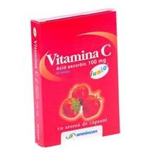 Vitamina C Capsuni Amniocen 20tbl Cod: amni00015 foto