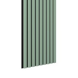Riflaj MDF decorativ LDA PREMIUM de tip Panou Acustic, Verde Salvie, 260x40 cm Household NewTrend