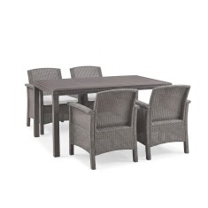 Venus IV Set Set de mobilier de grădină pentru 4 persoane cappuccino
