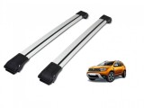Bare Transversale Dacia Duster 2018-2024 Aluminiu cu Antifurt ALM, Montaj pe Bare Longitudinale, Argintiu