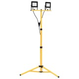 Proiector LED cu trepied, 2x30 W, alb cald
