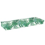 vidaXL Pernă pentru bancă din paleți model frunze 120 x 40 x 8 cm 42001646