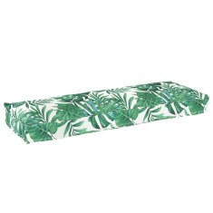 vidaXL Pernă pentru bancă din paleți model frunze 120 x 40 x 8 cm 42001646