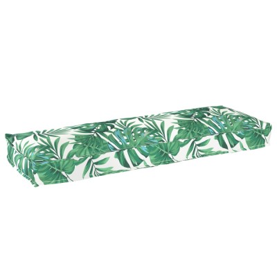 vidaXL Pernă pentru bancă din paleți model frunze 120 x 40 x 8 cm 42001646 foto