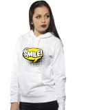 Cumpara ieftin Hanorac dama alb - Smile - XL, THEICONIC