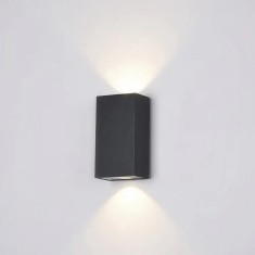 Aplica LED Maytoni Times Square, 6W, negru, IP54, O581WL-L6B