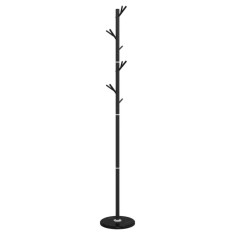 Cuier de haine, negru, 175 cm, fier vopsit electrostatic foto