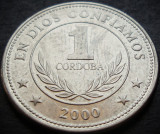 Moneda exotica 1 CORDOBA - NICARAGUA, anul 2000 * cod 3485 A