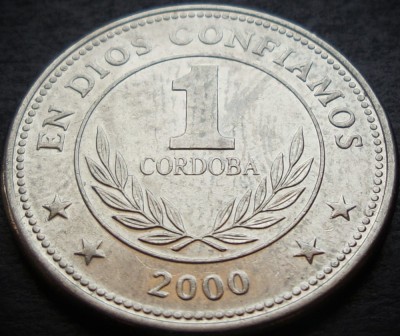 Moneda exotica 1 CORDOBA - NICARAGUA, anul 2000 * cod 3485 A foto