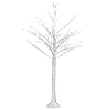 Copac LED decorativ 120 cm Rebel, alb, pentru decor festiv elegant