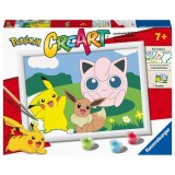 Cumpara ieftin Ravensburger - CreArt pictura pe numere pentru copii personaje Pokemon