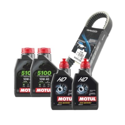 Kit schimb ulei Motul Linhai 300 + curea Dayco foto