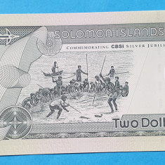 Bancnota veche Insulele Solomon 2 Dollars polimeri - UNC Necirculata SUPERBA