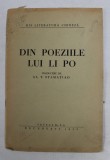 DIN POEZIILE LUI LI PO , traducere de AL. T. STAMATIAD , 1933
