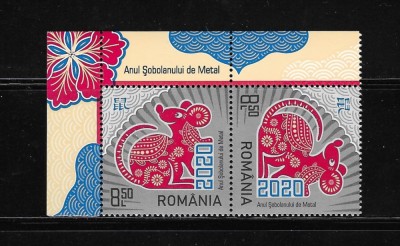 ROMANIA 2020 - ZODIACUL CHINESC, ANUL SOBOLANULUI DE METAL, TETE BECHE - LP 227O foto